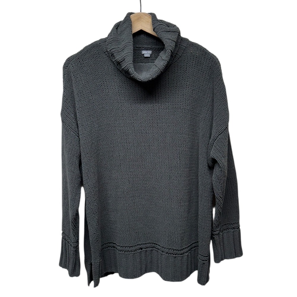 Aerie Chenille Women Oversized Cowl Neck Sweater XS Gray‎ Pullover Boho Cozy